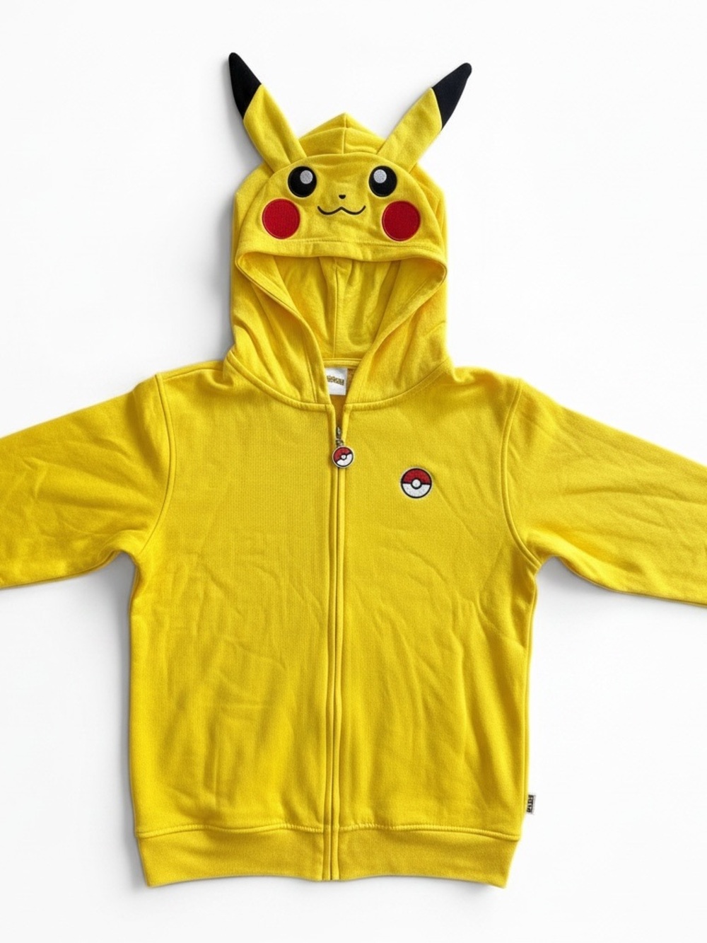 Pokemon Sz L Pikachu Yellow Kids Hooded Zip-Up Sweatshirt Costume | NWT